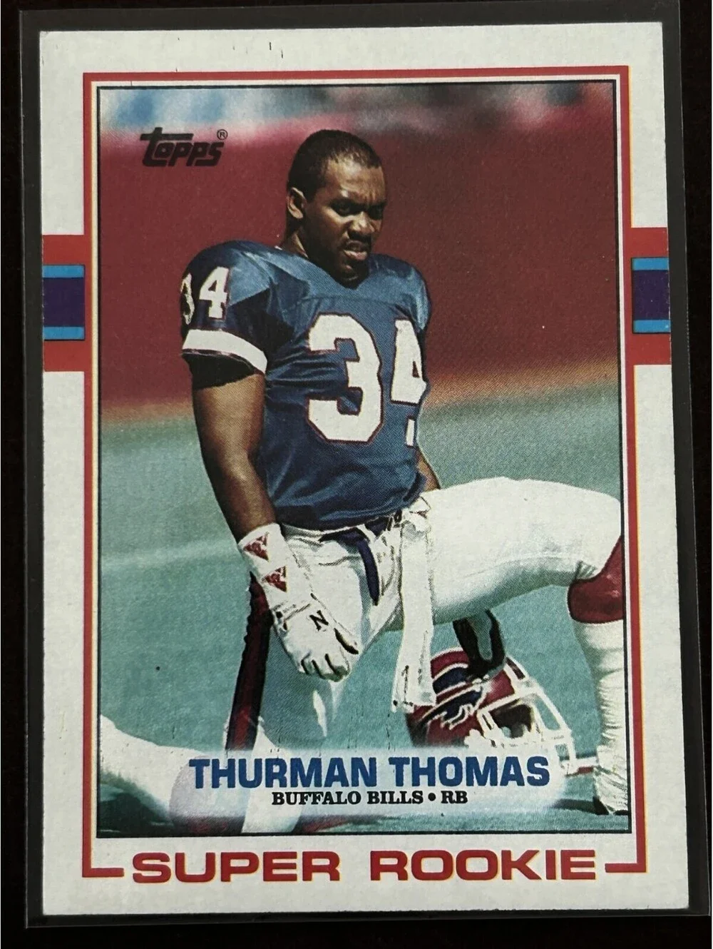 HOF BUFFALO BILLS RB THURMAN THOMAS ROOKIE CARD 1989 TOPPS #45 NEAR MINT